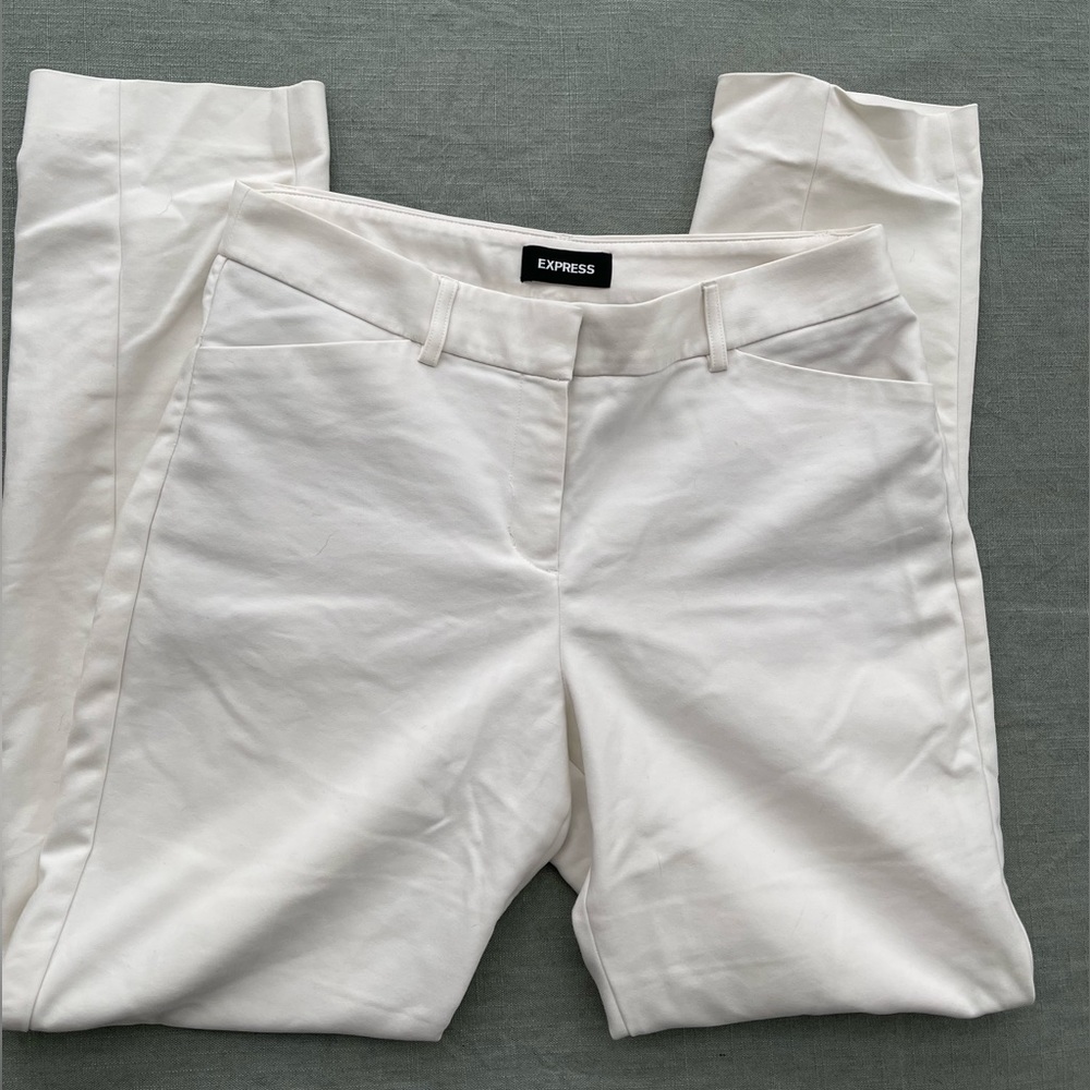 Express publicist ankle white pant